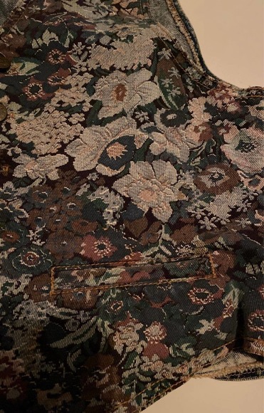 Vintage Zena Denim Floral Flower Pocket Acid Wash Button Vest 90s Y2k - Picture 3 of 5